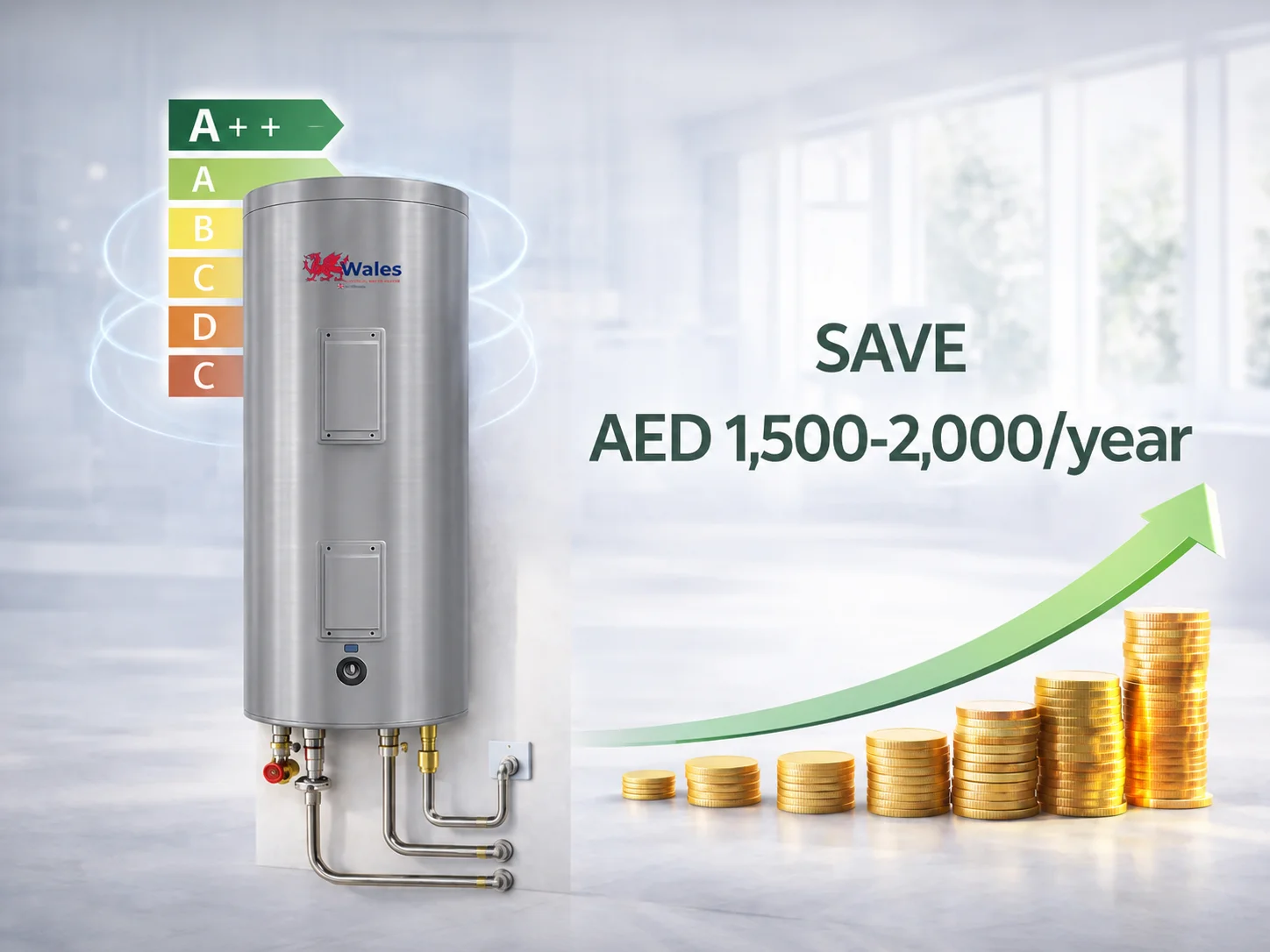 Energy efficient electric water heater savings