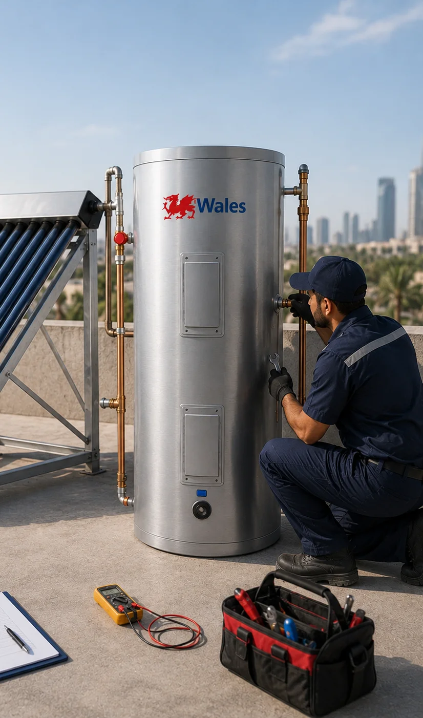 Solar water heater planning and installation UAE